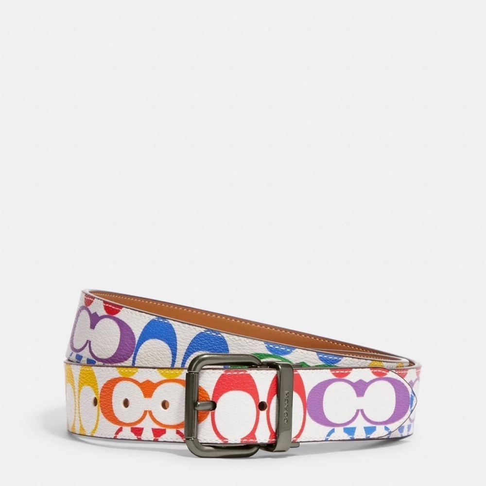 Coach Colorful Logo Belt